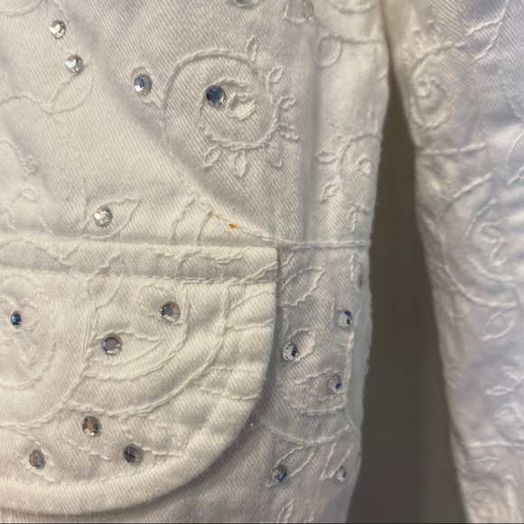 Karen hart white embroidered jean jacket - Picture 8 of 14
